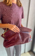 Clutch Vermelha Couro Média Moderna na internet