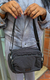 Imagem do Bolsa Tiracolo Preta Nylon Média Bolso