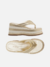 Tamanco Dourada Couro Plataforma Flip Flop - comprar online