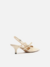 Scarpin Branco Salto Fino Slingback Laço na internet