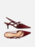Scarpin Branco Salto Fino Slingback Laço - loja online