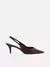 Scarpin Bordô Lizard Salto Kitten Slingback