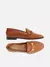 Mocassim Marrom Couro Tira Bridão Metálico - comprar online