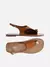 Rasteira Couro Semi Coberta Metal Bold - comprar online