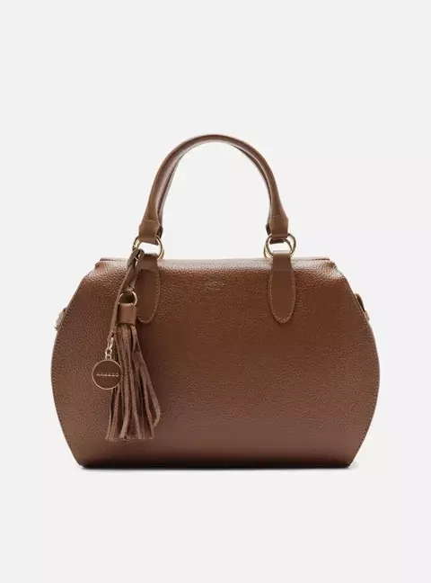 Bolsa Tote Caramelo Grande Bag Charm Duplo