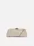 Bolsa Clutch Off White Couro Média Corrente Metais - comprar online