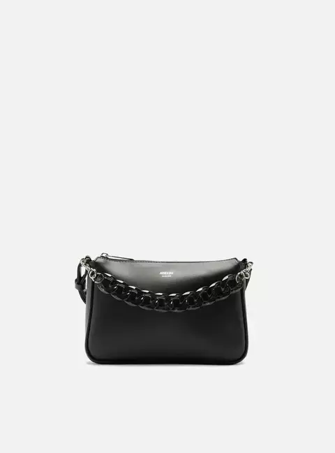 Bolsa Tiracolo Preta Iara Pequena Translúcida