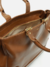 Bolsa Tote Marrom Couro Natural Grande Metais - comprar online