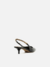 Scarpin Preto Salto Kitten Slingback Corrente na internet