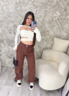 Calça wide leg