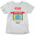 Camiseta cinza com estampa do jogo River Raid da Atari, mostrando o logo e a imagem do jogo.