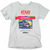 Camiseta Atari com design do jogo Seaquest, apresentando tubarões e outros elementos marinhos.
