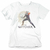 Camiseta branca com estampa do personagem Geralt de Rivia da série The Witcher.