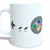 Caneca branca com ilustrações dos controles do Super Nintendo, incluindo direcional e botões de ação.