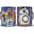 Caneca Star Wars com personagens icônicos e BB-8, perfeita para fãs da saga.