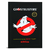 Quadro decorativo inspirado no jogo Ghostbusters da Nintendo, com o famoso fantasma e o símbolo de proibição em destaque.