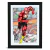 Quadro do super-herói The Flash em quadrinhos, com cena vibrante e detalhes coloridos, ideal para decoração.