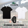 ¡oferta exclusiva! - 2x1 remeras lacoste + reloj regalo