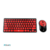 Kit Mouse e Teclado 2.4G Sem Fio Maxprint Freestyle V2 - Preto e Vermelho