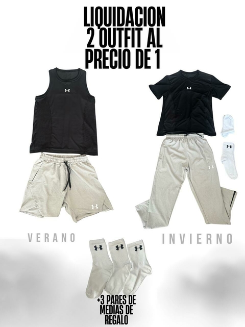 2 outfit Under Armor Al Precio de 1 + 3 pares de medias de regalo