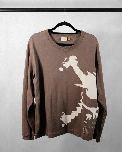 Camiseta OAKLEY/PIET BIG SKULL LS BROWN M