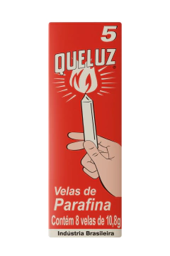 VELA QUELUZ Nº5 C/8 UNIDADES – PARAFINA 10,8G CADA