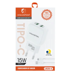 Carregador H'Maston Duplo USB 15W
