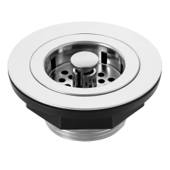 VÁLVULA PRA PIA AMERICANA CROMADA 3.1/2" CESTO CROMADO