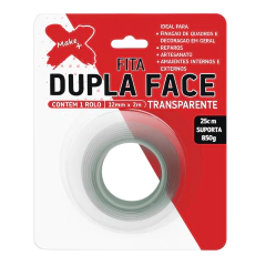 FITA DUPLA FACE MAKE+ 12MM x 2M