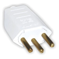 PINO MACHO 2 P+T 10A/250V LUSTER C/ INMETRO