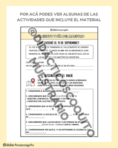 Sarmiento - 1° Ciclo - Ficha 112 - Didacticoscoquito