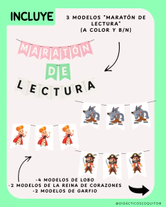 Banderines Maratón de Lectura - Ficha 0047 - comprar online