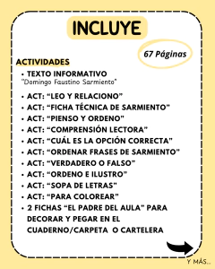 Sarmiento - Primer Ciclo - Ficha 0040 - Didacticoscoquito
