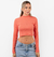 Blusa Cropped Manga Longa Mesclado - comprar online