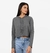 Blusa Cropped Meia Malha Com Capuz - Yeesco