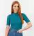 Blusa Básica Meia Gola De Ribana - loja online