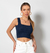 Regata Cropped Decote Quadrado - Yeesco