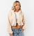 Jaqueta Cropped Teddy Gola Alta