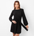 Vestido Curto Com Mangas Bufantes E Amarração - loja online