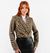 Blazer Cropped Listrado Em Tweed