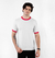 Camiseta Bicolor Com Gola Redonda