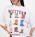 T-Shirt Over Estampa Western na internet