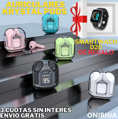 Krystal Pods + Smartwatch D20 de REGALO