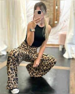 Pantalón palazzo animal print - comprar online