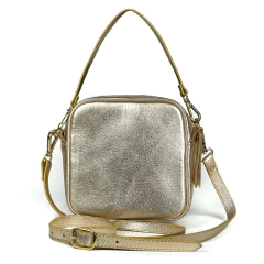 Bolsa em Couro Legítimo C/ Alça de mão e Tira-Colo Moka - Verônica - comprar online