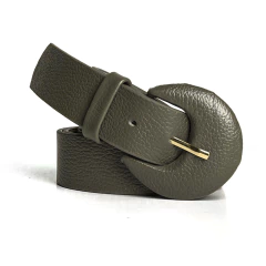 Cinto em Couro Legítimo Modelo Fivela Meia Lua Moda Feminina - Sofia - comprar online