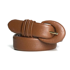 Cinto Feminino de Couro Legítimo Modelo Fivela Meia-Lua - Luana - comprar online