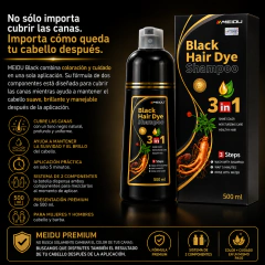 Tinte Shampoo MEIDU Black - Negro Natural en internet