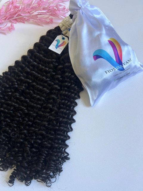 Cabelo Humano Cacheado a Vapor N°2 - 35cm a 75cm – Volume e Movimento Natural. - Fios da Vani