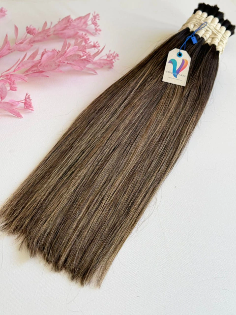 Cabelo Morena Iluminada Mesclado Selado de 45cm a 75cm . Envio imediato 100% Natural - loja online